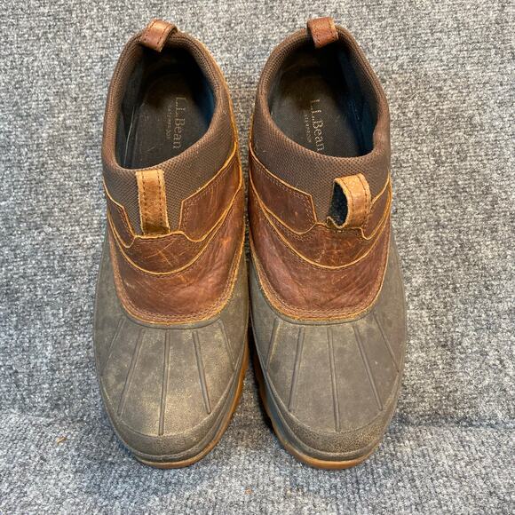 LL Bean Storm Chaser Tek 2.5 Boots Waterproof Leather Uppers Slip On Men 12 Wide